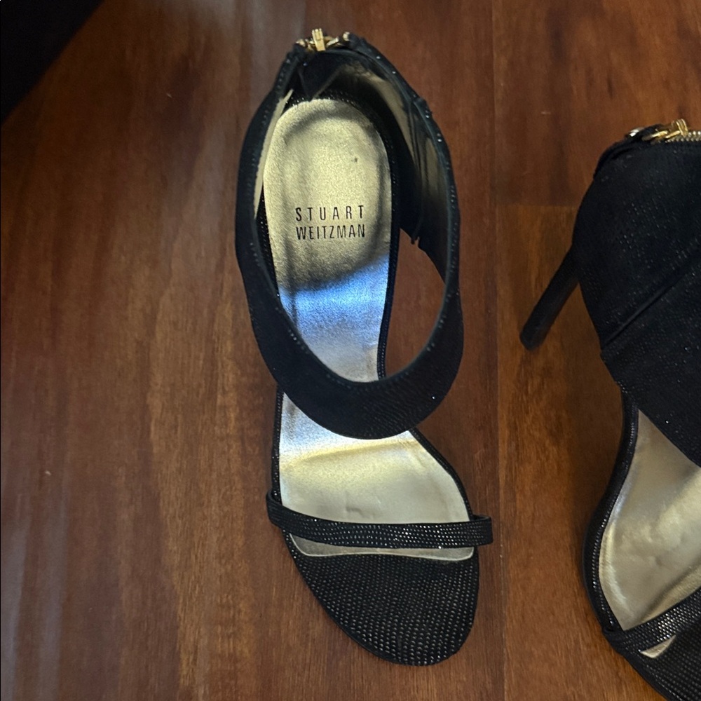 Stuart Weitzman Black Strappy Heels
